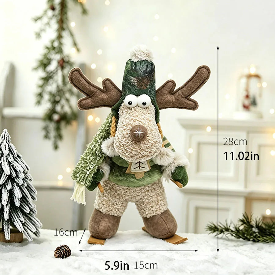 Green Christmas Character Figurines