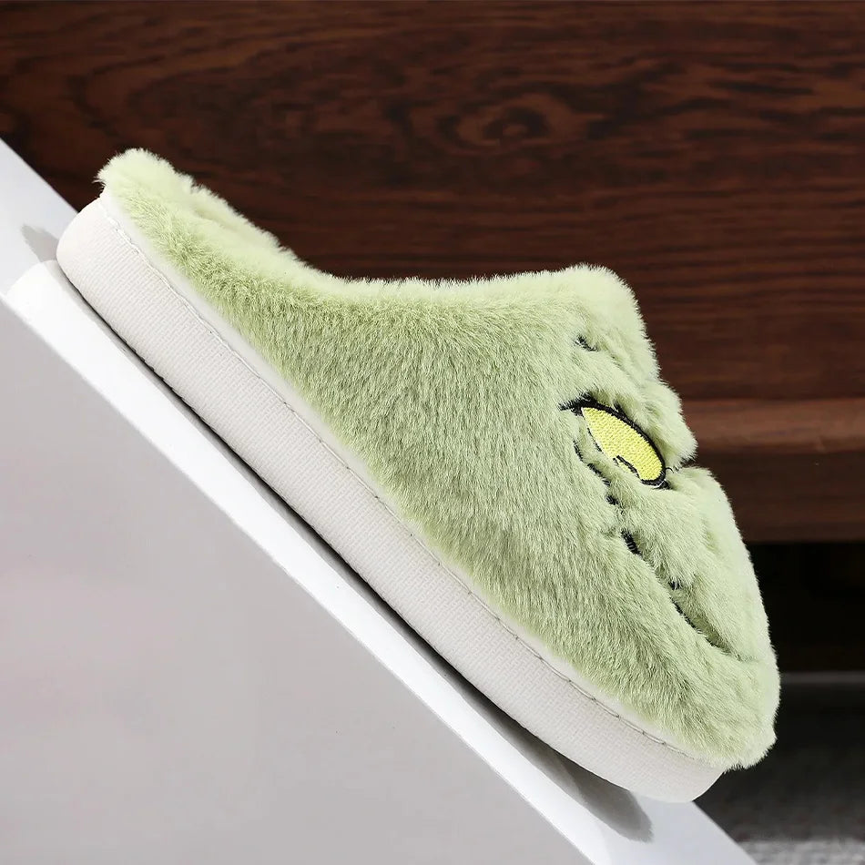 Green Furry Slippers