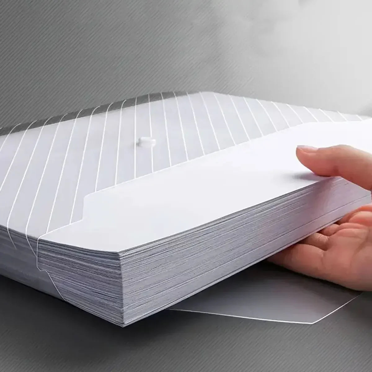 10Pcs A4 Transparent File Bag Plastic Documents Filing Storage Bag Student Organizer Information Pocket Folders Stationery New