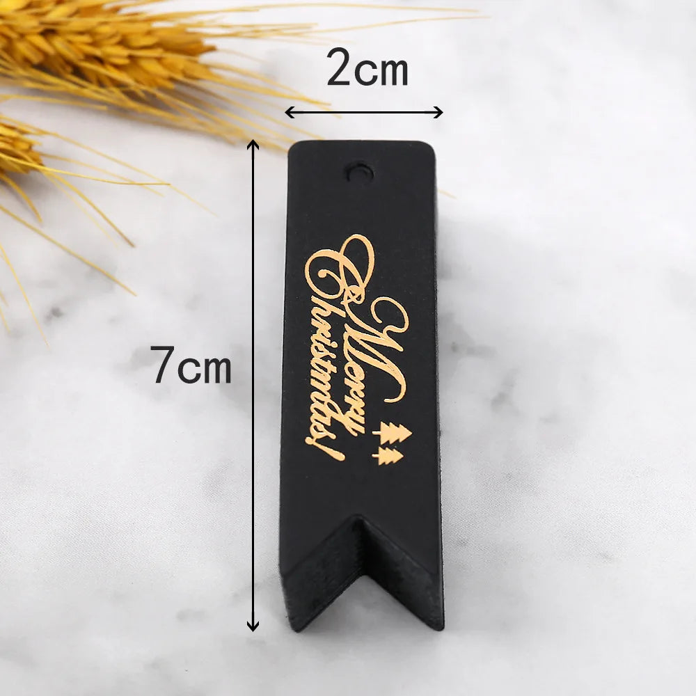 Gold-Print Christmas Gift Tags – 50 Pack