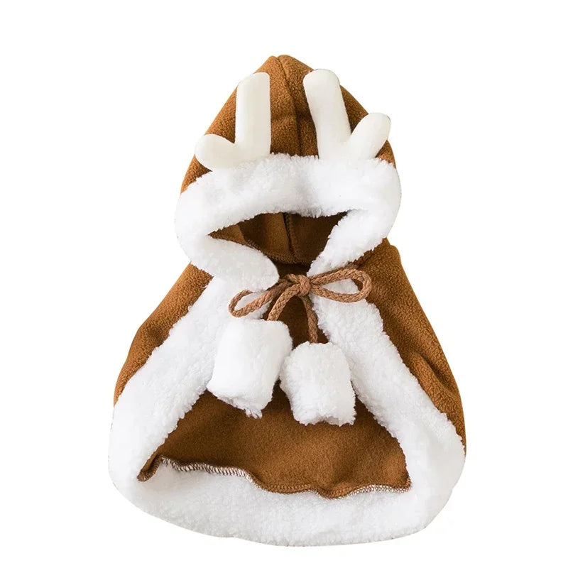 Christmas Santa and Reindeer Pet Cape