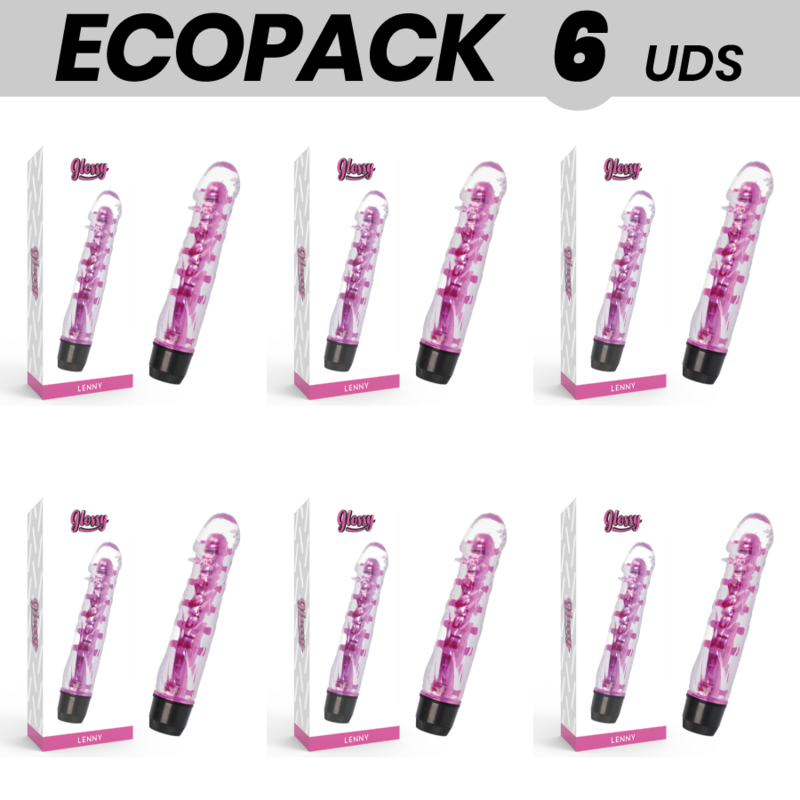 ECOPACK 6 UNITS - GLOSSY LENNY VIBRATOR PINK