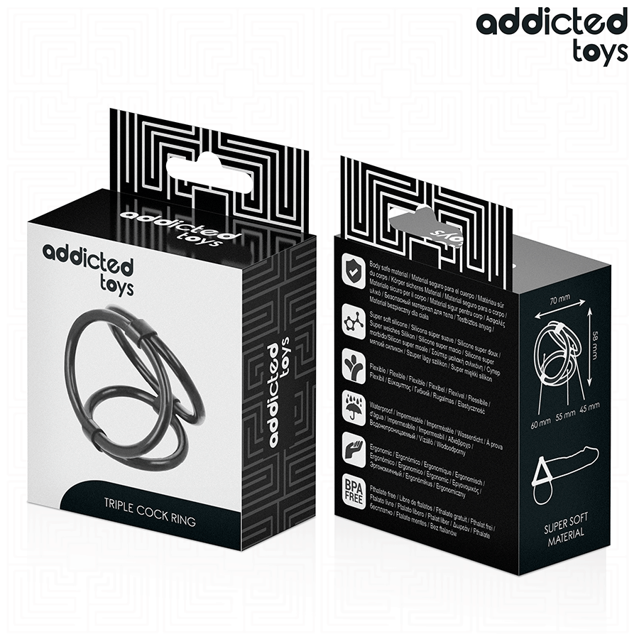 ADDICTED TOYS - TRIPLE PENIS RING