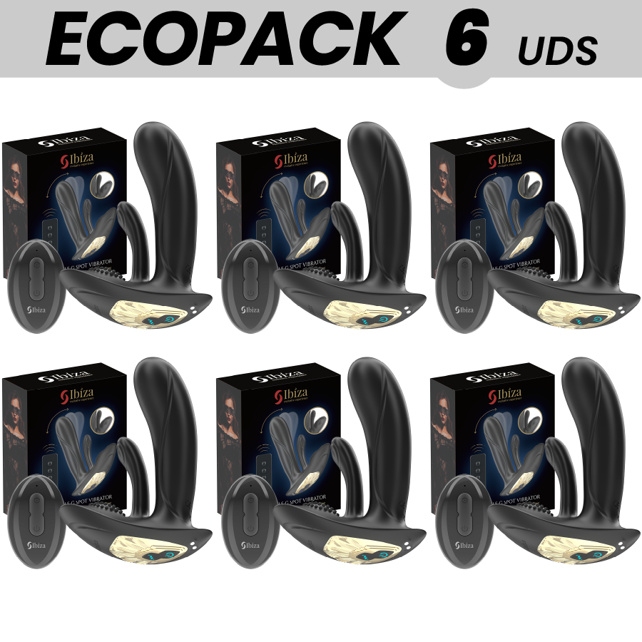 ECOPACKS 6 UNITS - IBIZA WEARABLE VIBRATOR WITH G-SPOT AND CLITORIS STIMULATION WITH REMOTE CONTROL
