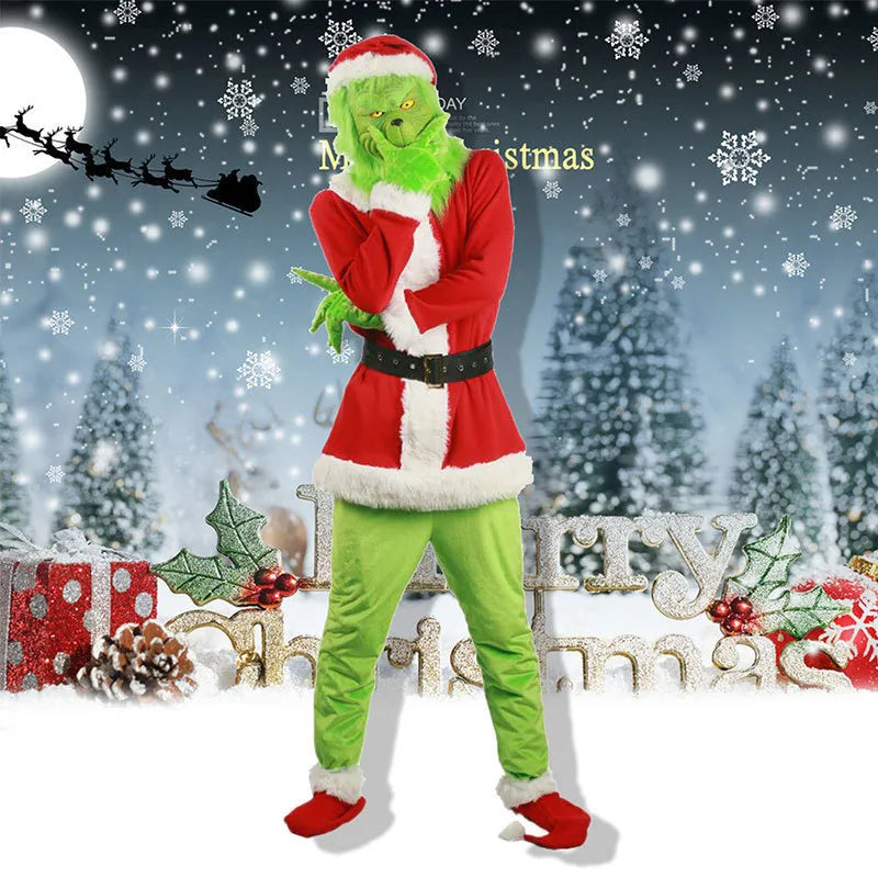 Children’s Halloween Grinch costume set unisex design