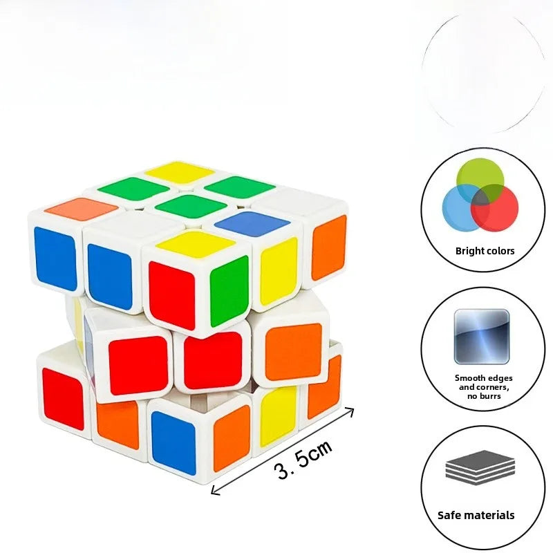 Rubik's Cube Intellect Puzzle Toy in White Featuring Durable Synthetic Material