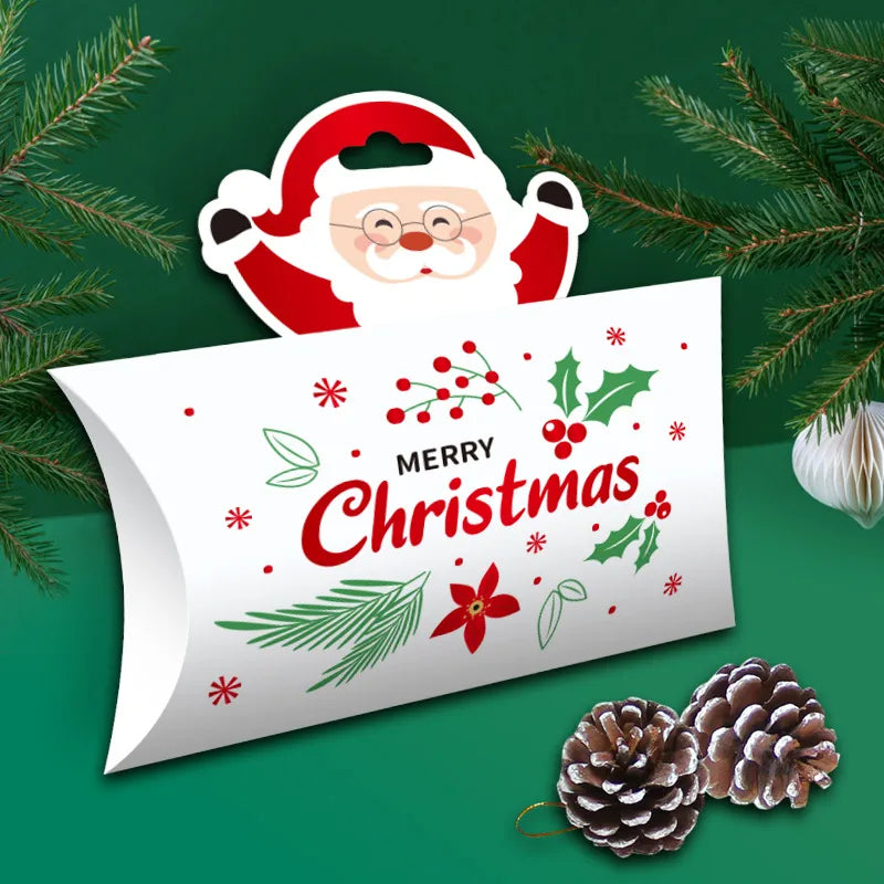 Christmas pillow-shaped snack box for holiday events
