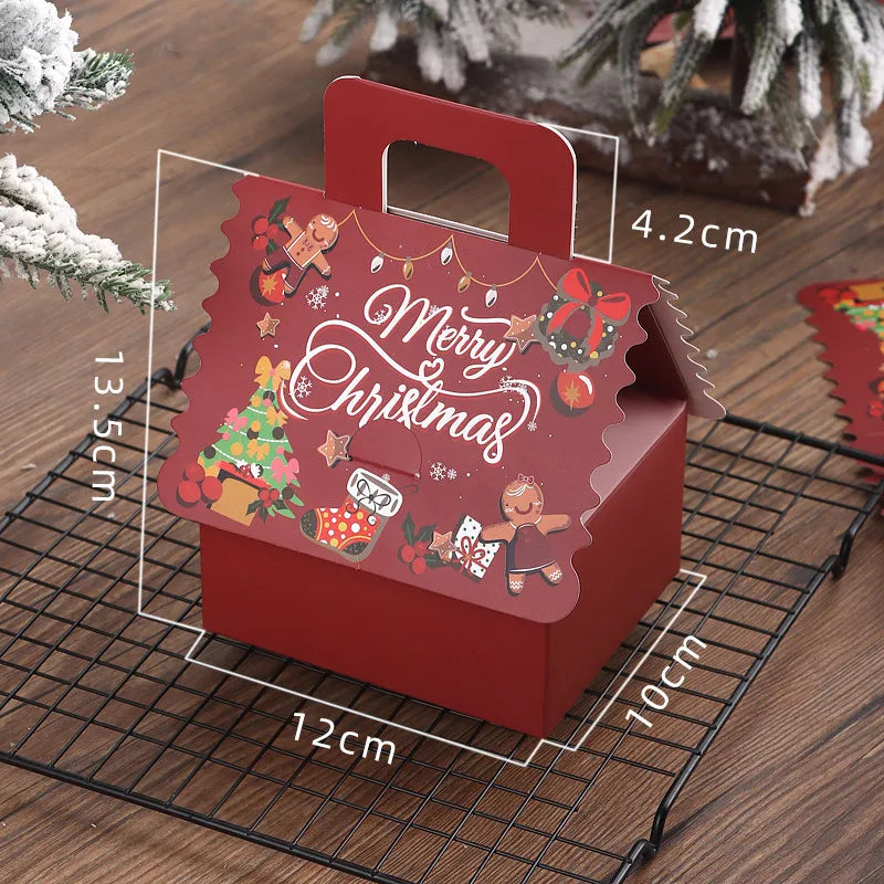 Modern Style European Chocolate Packaging Box New Year Candy Nougat Sugar Christmas Gingerbread House Biscuit Box