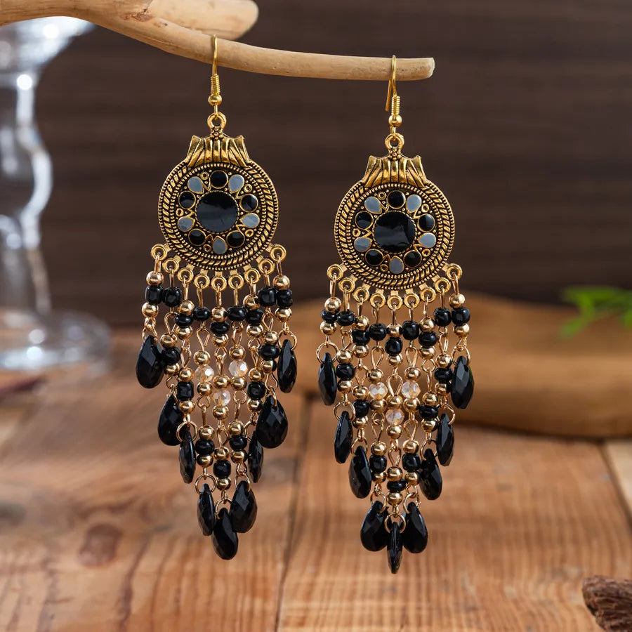 long-tassel-ethnic-style-bohemian-crystal-earrings-for-photography-face-slimming-exaggerated-bead-string-womens-fashion-jewelry