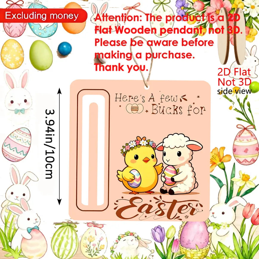 Easter Wooden Hanging Ornaments Pendant for Festive Decoration