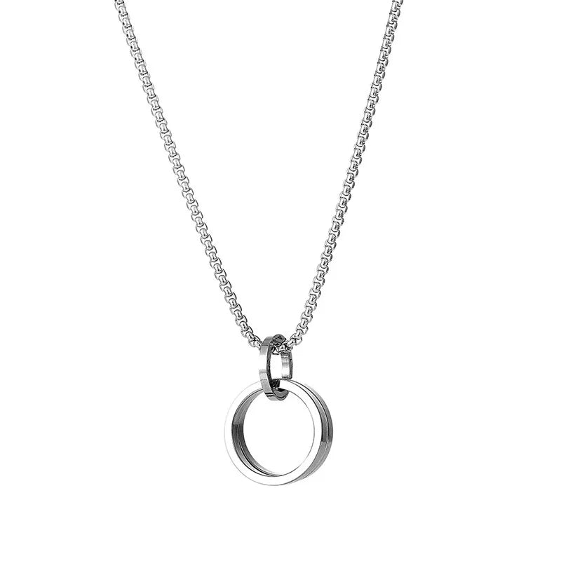 simplified-double-ring-titanium-steel-hip-hop-pendant-necklace-unisex-sweater-chain-fashionable-geometric-jewelry-accessory