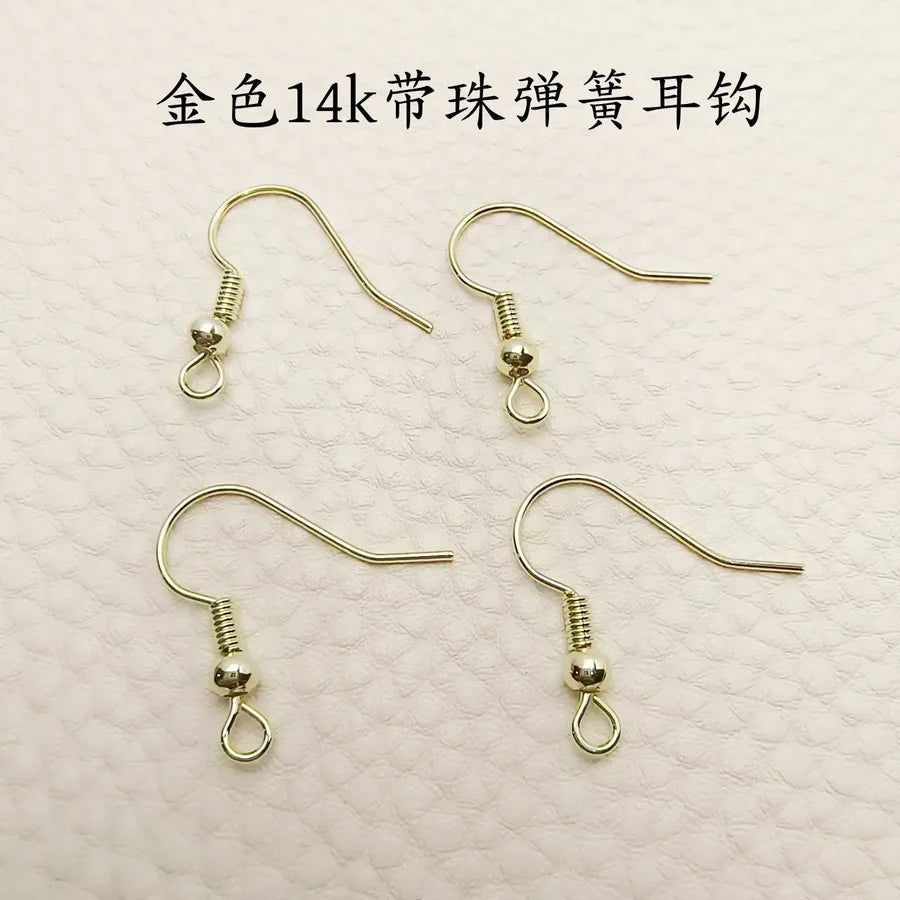 Handmade Pearl Earrings Copper Plated 925 Ear Jewelry Accessories Color Retention Hooks DIY Craft Materials Personalized Style