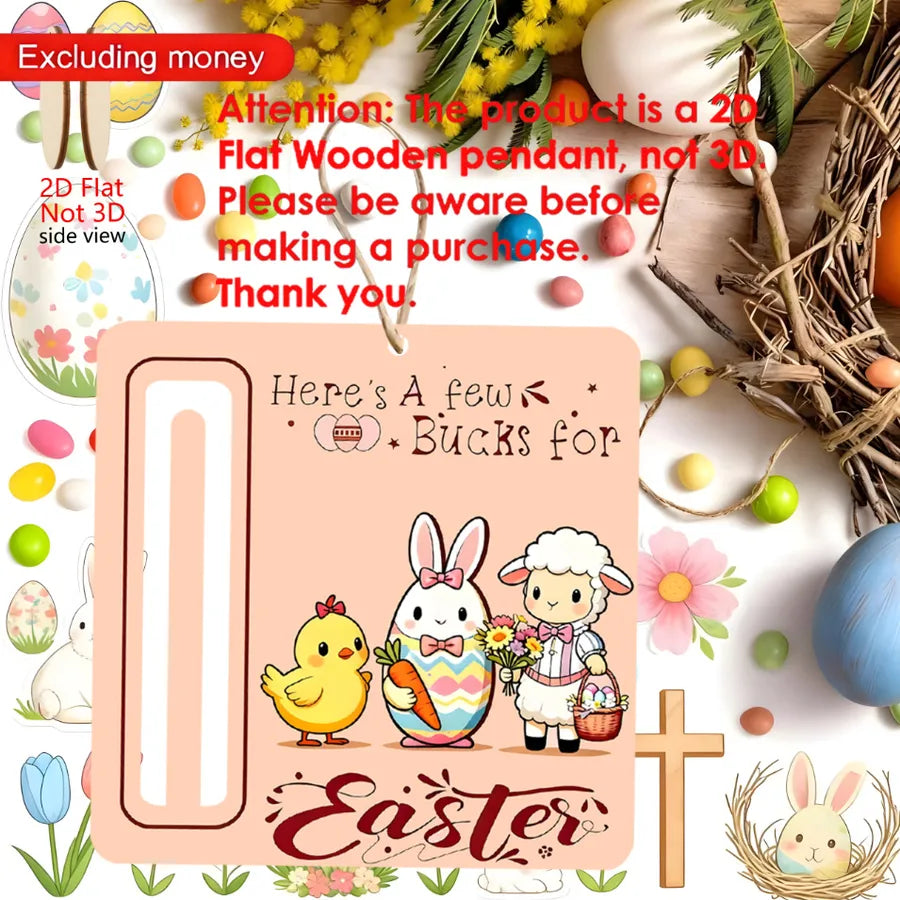 Easter Wooden Hanging Ornaments Pendant for Festival and Party Supplies
