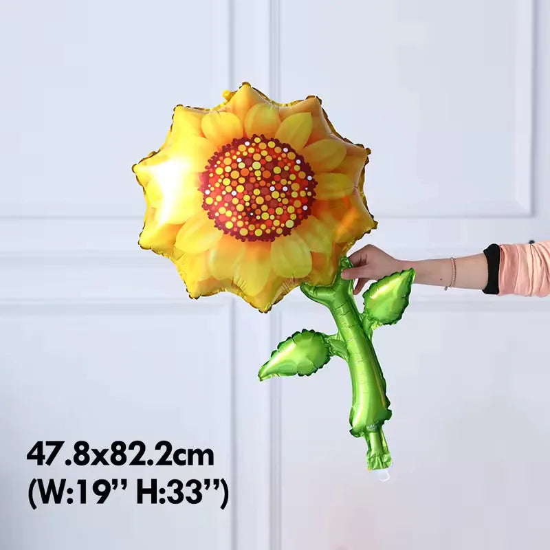 Chinese Valentine's Day Mother's Day Flower Bouquet Aluminum Foil Balloons Proposal Confession Romantic Scene Decoration Balloons