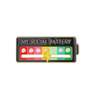 Creative Cartoon Rainbow Pin Badge Transforming Energy Metal Accessory Fashionable Geometric Pattern Alloy Brooch