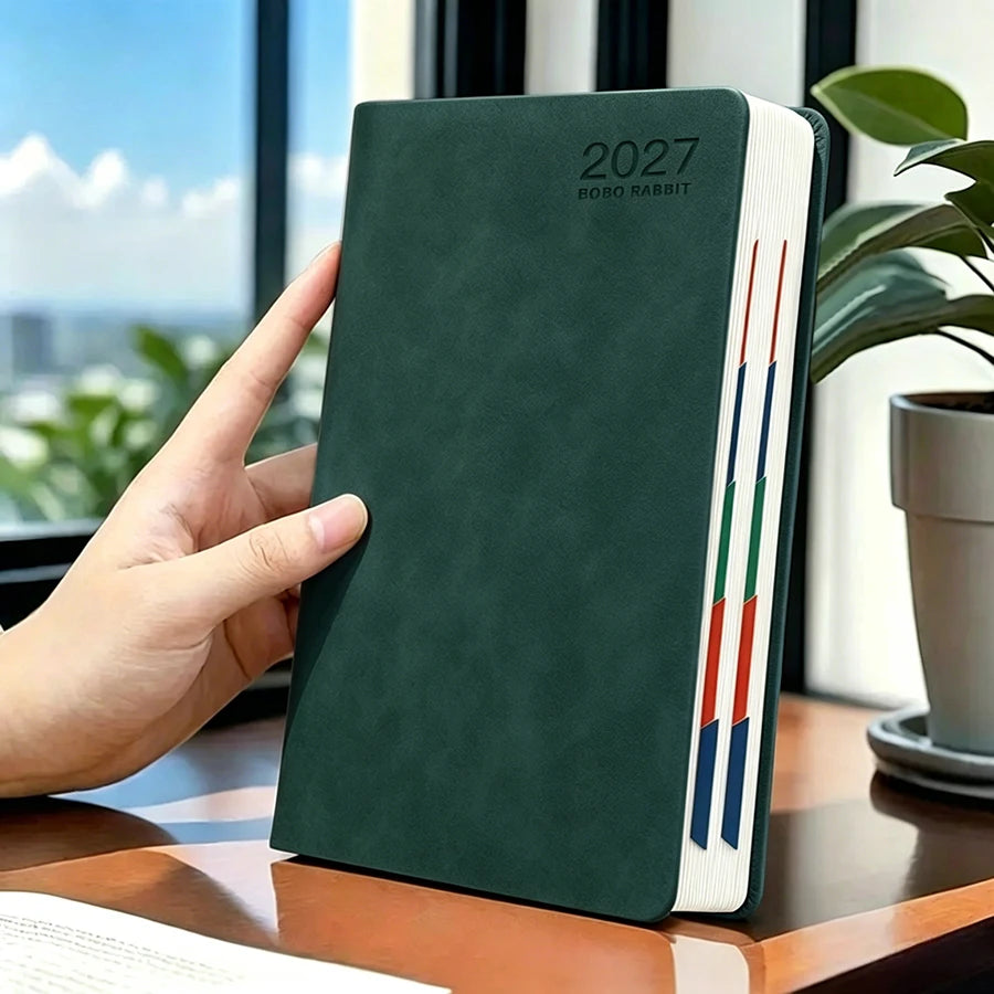 2027 Daily Planner Calendar Diary, 320 Pages Composition Notebooks with 365 Days Self-Discipline Checklist, Weekend Combined