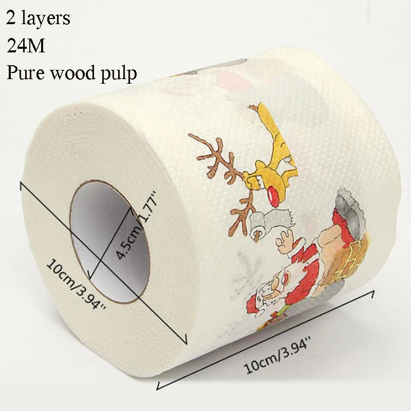 Christmas-Print Toilet Roll