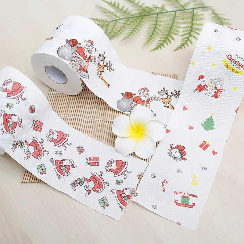 Christmas-Print Toilet Roll
