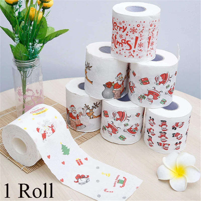 Christmas-Print Toilet Roll