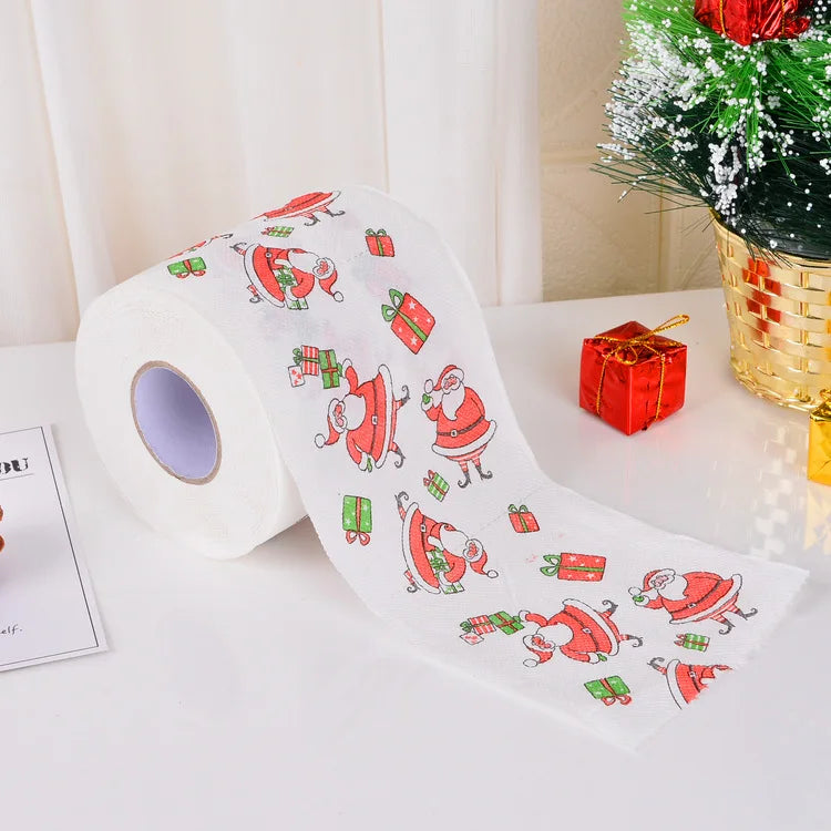 Christmas-Print Toilet Roll