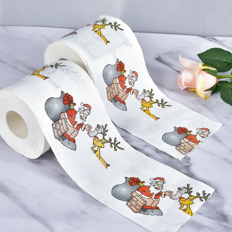 Christmas-Print Toilet Roll