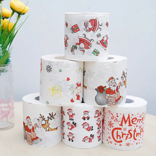 Christmas-Print Toilet Roll