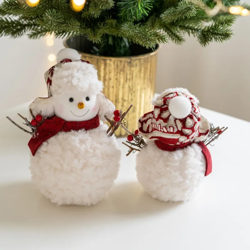 Knitted Plush Snowman Decoration