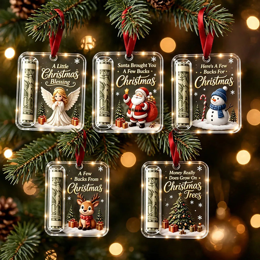 Acrylic Christmas Money Holder Ornament