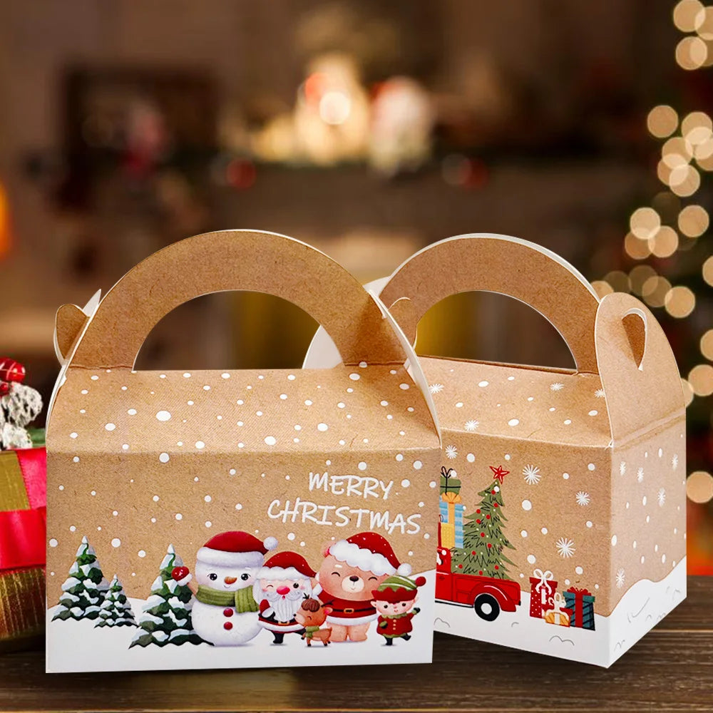 Christmas Kraft Gift Boxes – 24 Pack