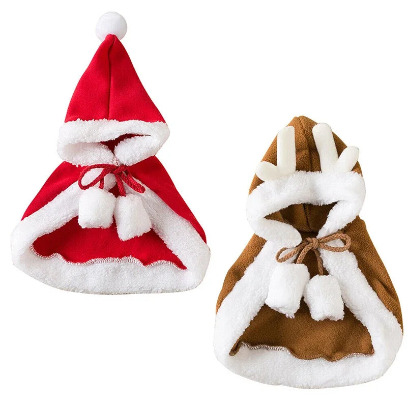 Christmas Santa and Reindeer Pet Cape