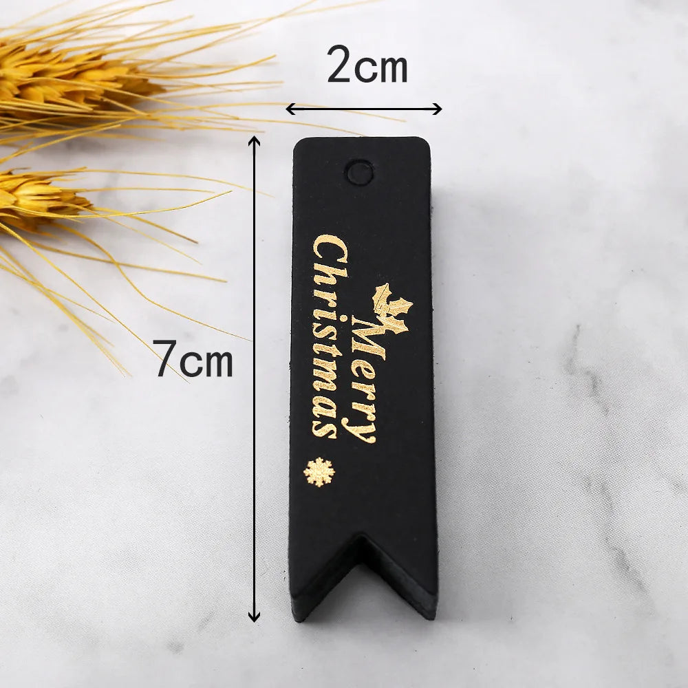 Gold-Print Christmas Gift Tags – 50 Pack