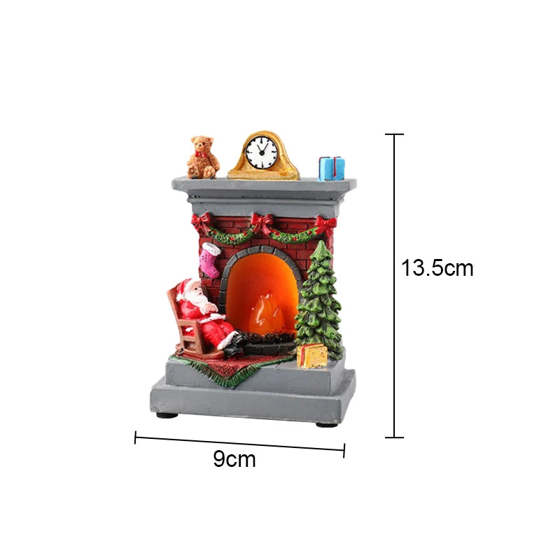 Christmas Fireplace LED Ornament
