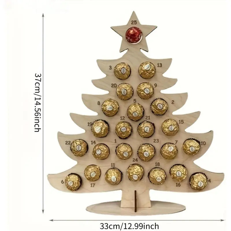 Wooden Chocolate Holder Advent Calendar