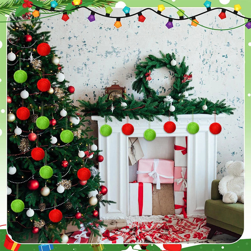 Plush Christmas Baubles – 6 cm