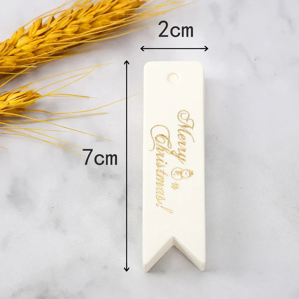 Gold-Print Christmas Gift Tags – 50 Pack