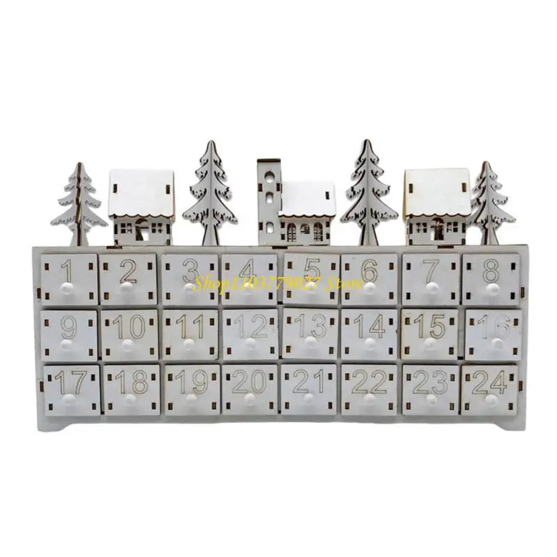 LED Wooden Advent Calendar – 24 Days