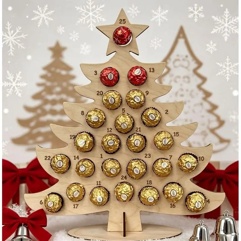 Wooden Chocolate Holder Advent Calendar