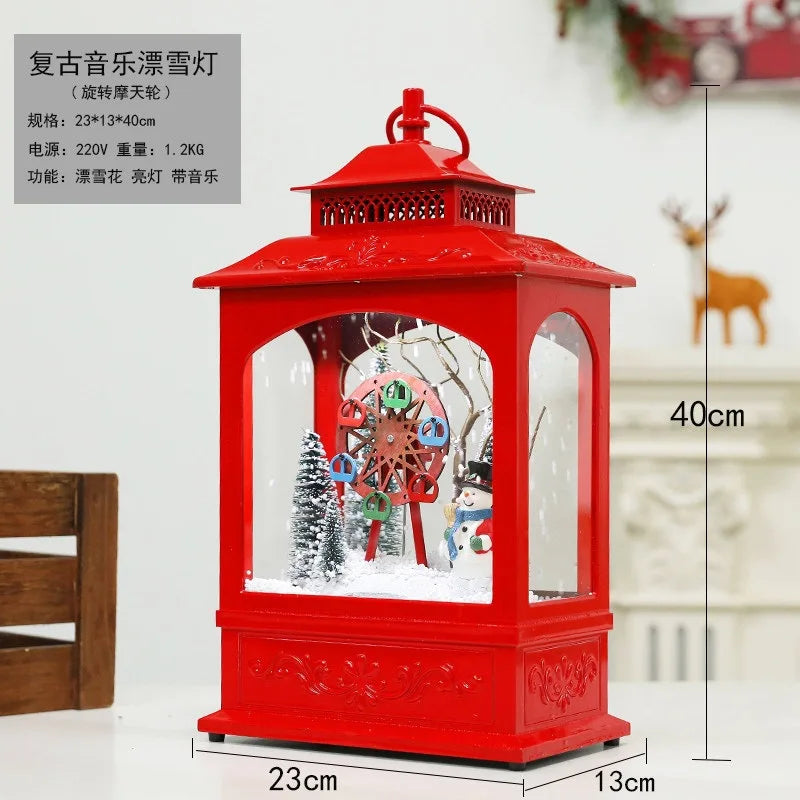Musical Christmas Snow Lantern