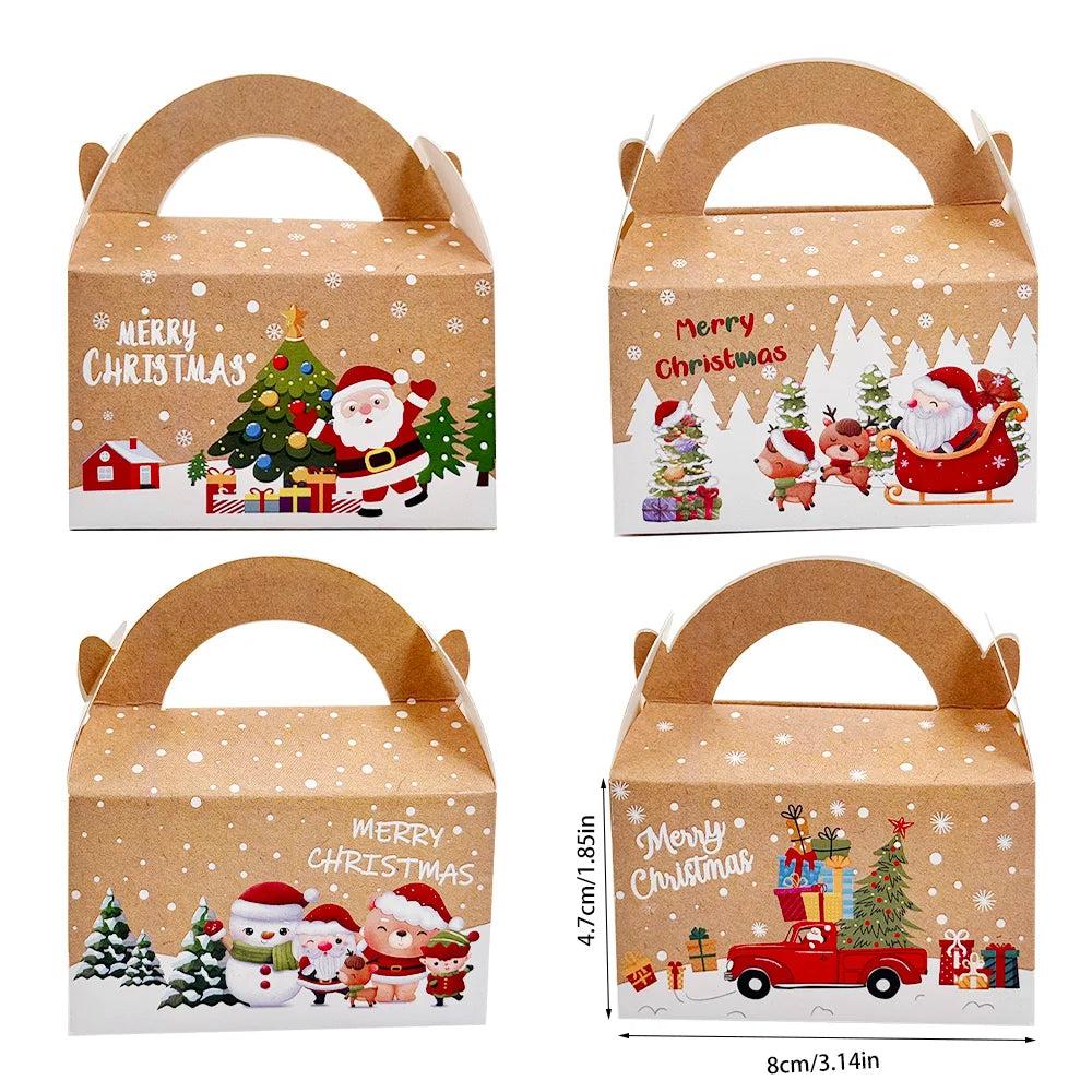 Christmas Kraft Gift Boxes – 24 Pack