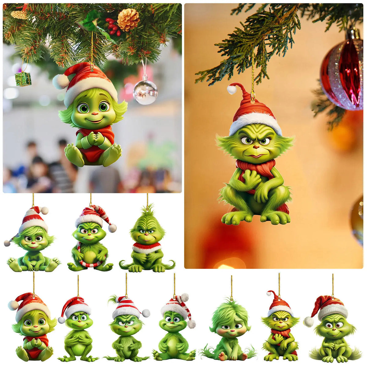 Green Christmas Tree Hanging Decorations