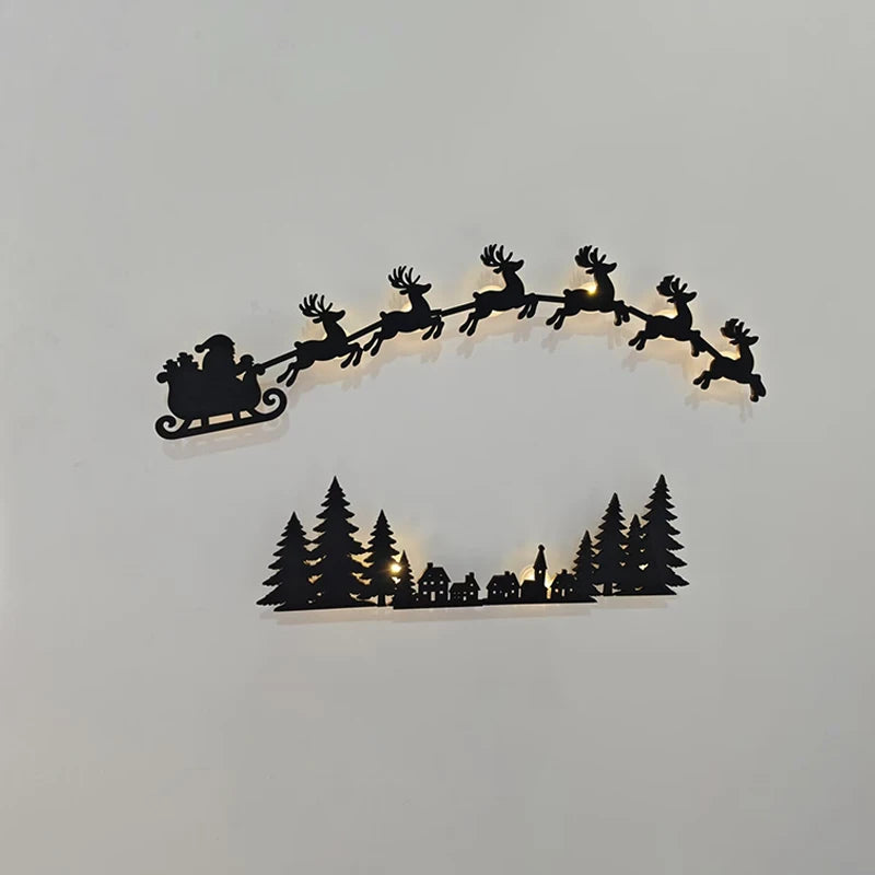 LED Wooden Christmas Door-Frame Sign