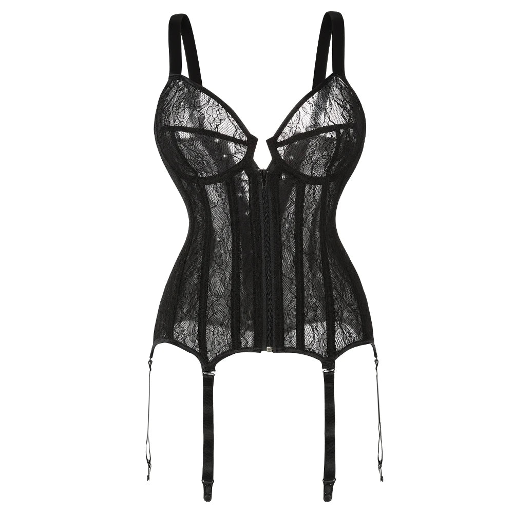 Black Lace Overbust Corset