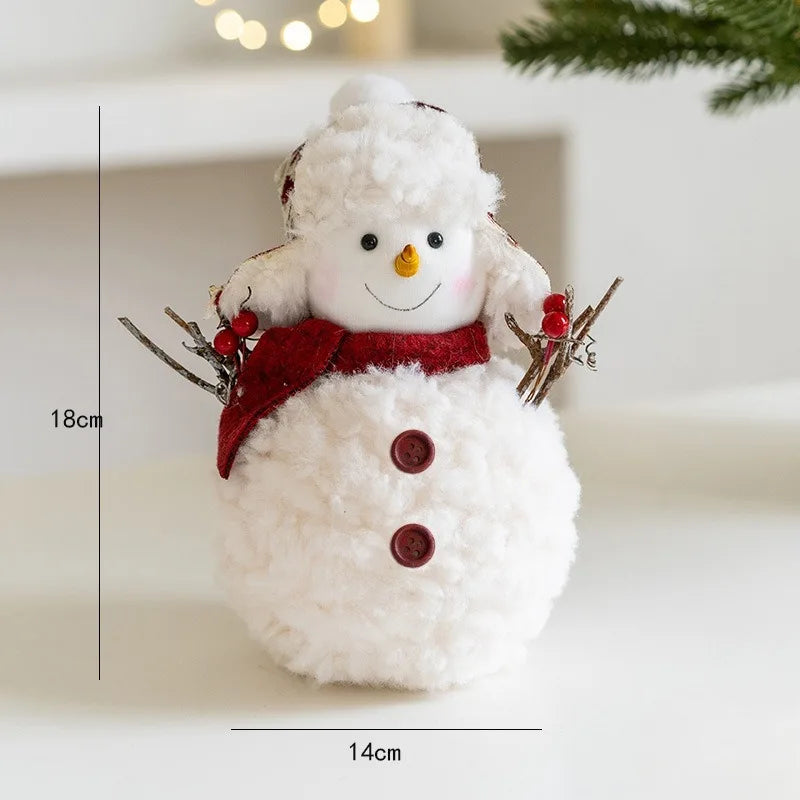 Knitted Plush Snowman Decoration