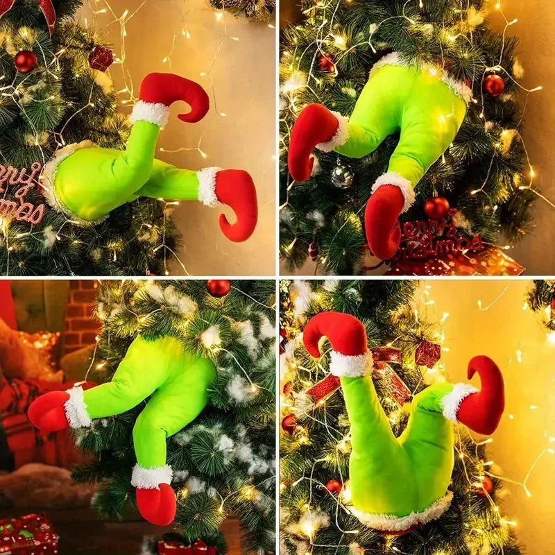Santa and Elf Legs Hanging Decoration