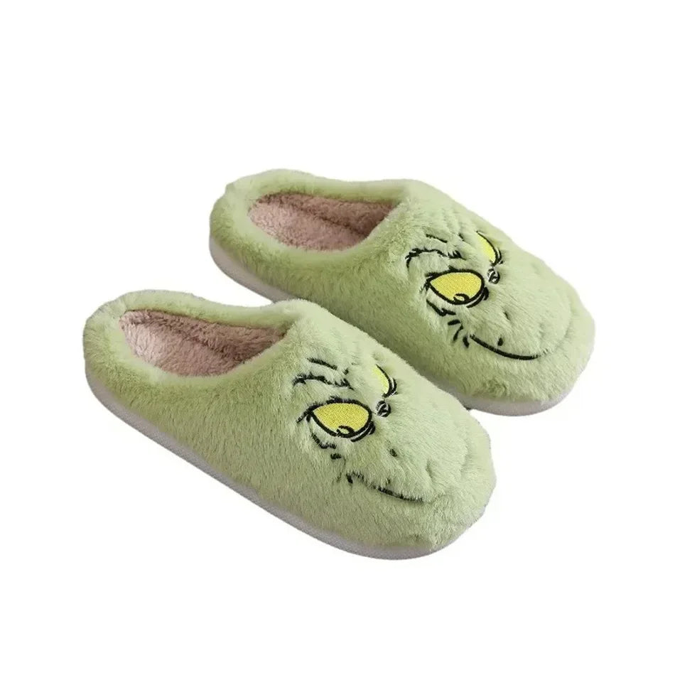 Green Furry Slippers