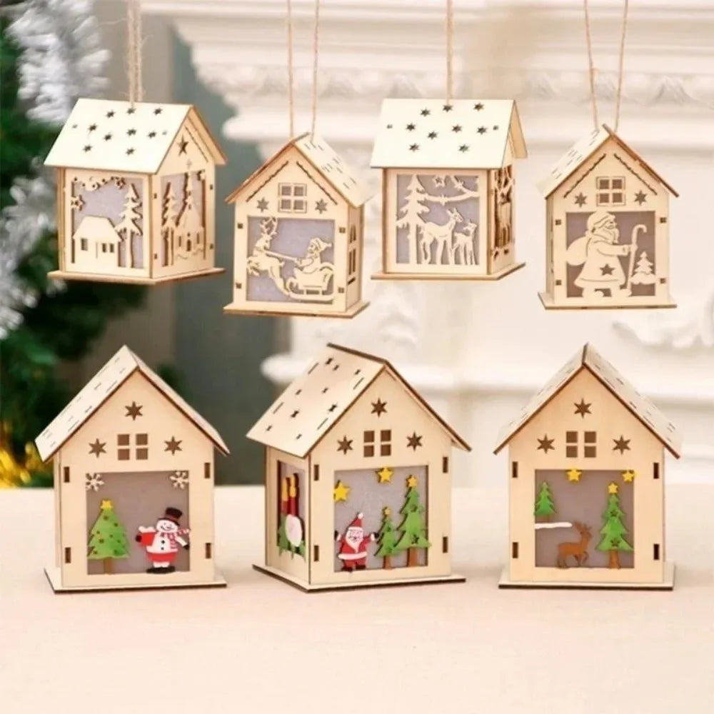 LED Wooden Christmas Cabin