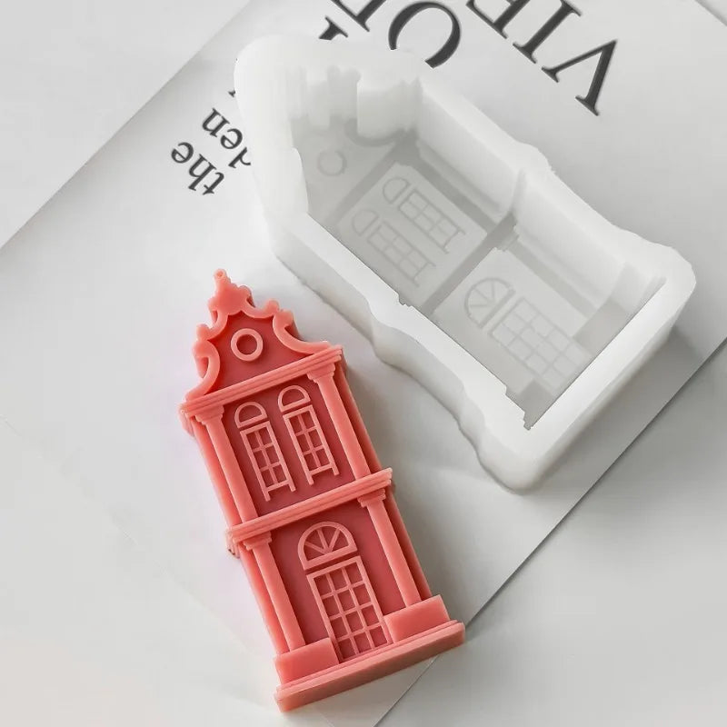 Christmas House Silicone Candle Mould
