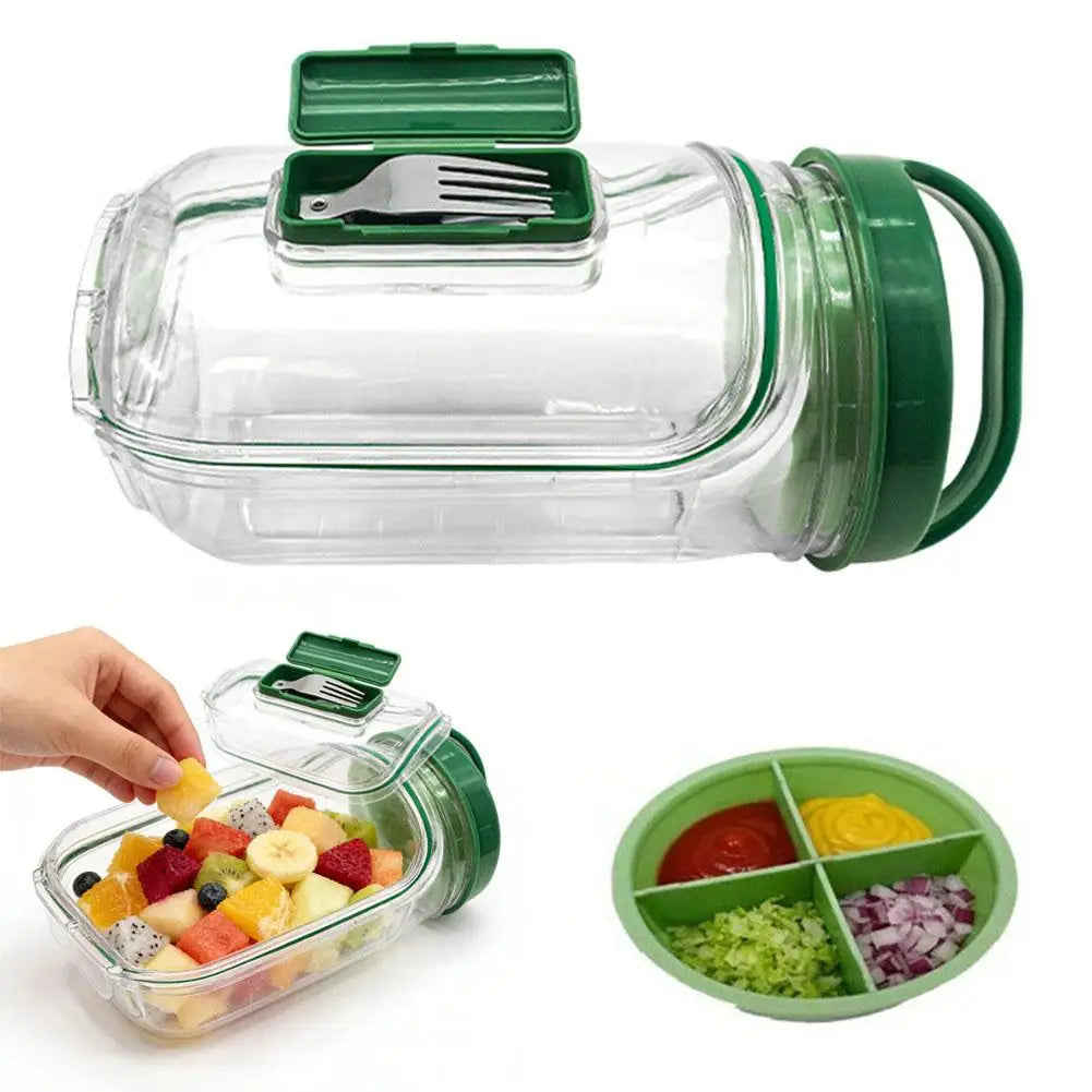 Portable Salad Container with Fork