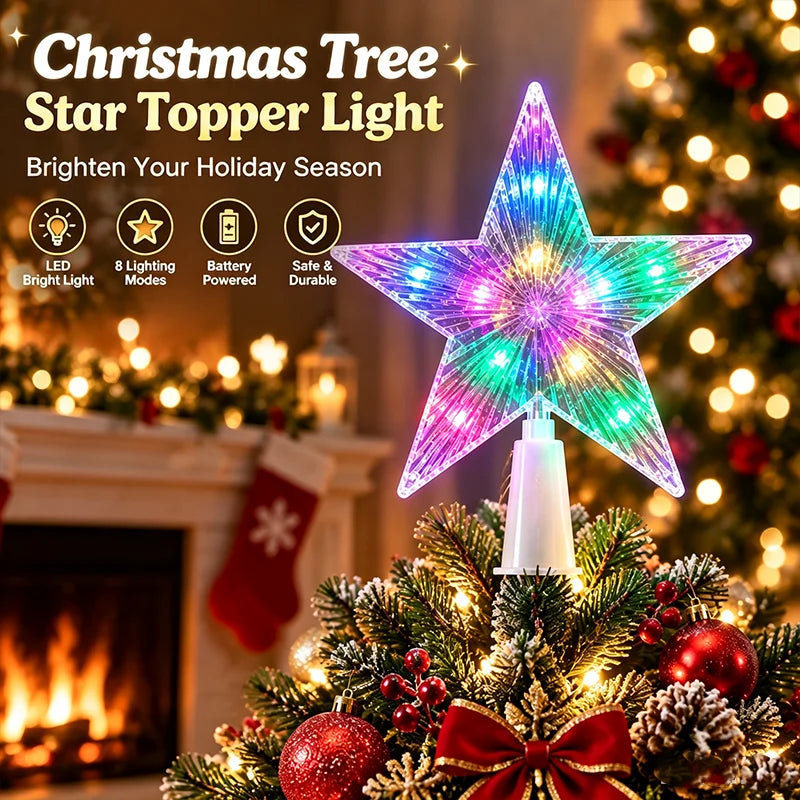 Light-Up Christmas Tree Star Topper