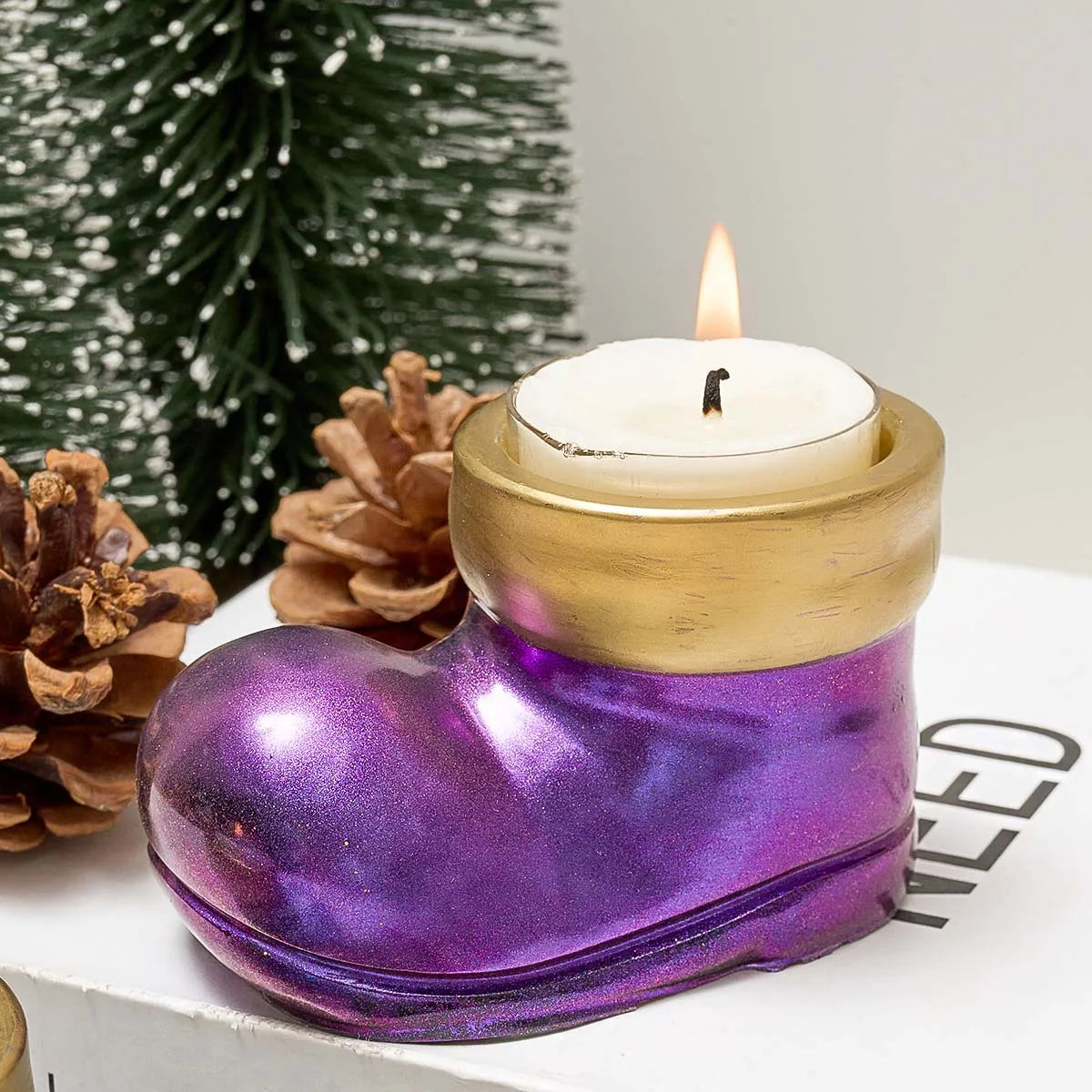 Christmas Boot Candle Holder Silicone Mould